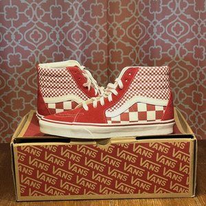 Vans Sk8-Hi 'Red Mix Checker' Chili Pepper/True White VN0A38GEVK5